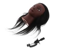 CALLARON Real Human Hairdresser Training Mannequin Head with Stand Versatile Barber Practice Doll for Haircutting Braiding Curling Perming Coloring Ergonomic Cosmetology Model for Beginners