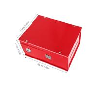 CALLARON Red Lockable Donation Box with Slot, 15x11x20cm Pvc Collection Box for Charity, Ballot, Raffle, and Suggestion Use - Wall-mountable Or Desktop Office Organizer