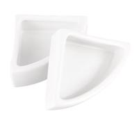 CALLARON Reptile Food and Water Bowl Set and Easy to Clean Ceramic 2 Pcs with Anti-escape Design Triangle Shape for Lizards and Reptiles for Feeding