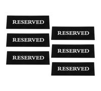 CALLARON Reserved Table Signs Minimalist Elegant Black 6pcs Acrylic Sturdy and Not Easy to Break Table Reserved Signs for Restaurants and Evening Party for Dining