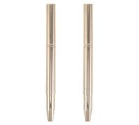 CALLARON Retractable Lip Brush Hygienic Design 2pcs with Protective Cap, Dual-ended Metal Lipstick Applicator for Lip Gloss Application Travel Friendly for Daily On-the-go Makeup Touchups