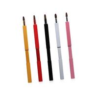 CALLARON Retractable Lip Brush Metal Tube Nylon Fiber Portable Lipstick Applicator Handy Makeup Tool Kit for Travel Use