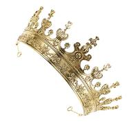 CALLARON Retro King Crown Tiara Elegant Headdress for Men for Prom King Men's Tiara Stage Performances and Homecoming Timeless Elegance