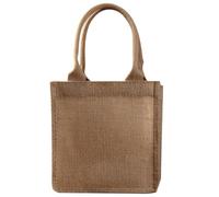 CALLARON Reusable Burlap Bag Burlap Bag with Handles Sturdy Natural Jute Material Versatile Can Be Worn over The Shoulder for Everyday Outfit and Going