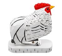 CALLARON Reusable Wooden Animal Stapler Rooster Design Compact Staple Suitable for First Time Office Workers
