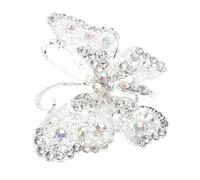 CALLARON Rhinestone Butterflies Brooch Pin Alloy Crystal Women Accessories Wedding Bouquet Decoration Alloy Butterfly Brooch Rhinestones for Ladies