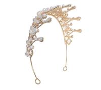 CALLARON Rhinestone Wedding Crown for Bride Elegant Handmade Tiara with Luxurious Embellishments Korean Design Bridal Accessory for Ceremonies and Birthdays