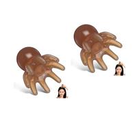 CALLARON Scalp Head Massager Comb Octopus Claw Head Massager 2 Pack Jade-Like Resin Hair Gua Sha Tool Handheld Scalp Caring Comb for Travel Camping Business Trips