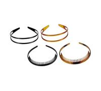 CALLARON Shark Tooth Hair Band 4pcs Plastic Headband Teeth Comb Makeup Hair Hoops Elastic Comfortable Non-slip