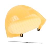 CALLARON Silicone Hair Dye Cap Flexible Highlight Cap with Holes Gentle for Scalp Reusable Easy to Use for Salon and Home Use Brown Highlight Cap for Hair Dyeing