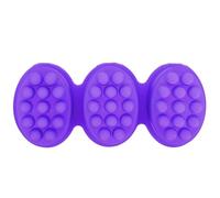 CALLARON Silicone Oval Massage Soap Mold 3-Cavity Handmade DIY Soap Making Mold Flexible Non-Stick Silicone Craft for Home Bars