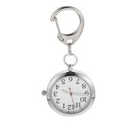 CALLARON Silver Stainless Steel Lightweight and Easy to Carry Pocket Watch Nurse with Night Glowing Clip for Work the Hospital or Daily Use