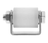 CALLARON Sliding Gate Roller Guide, Nylon Bearing Wheel, Stainless Steel Floor Guide for Sliding Doors, Quiet Smooth Movement, 2.36 x 1.57 x 1.10 in