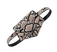 CALLARON Snake Print Saddle Bag for Women Fashion Waist Bag As Fanny Pack Pouch Snake Skin Design for Outdoor Activities Like Hiking Travel