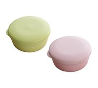 CALLARON Soap Pp Lid 2pcs Bathroom Holder with Portable for and, Large Capacity round Soap Box with Drainable Design, Made of Sturdy Pe Materials Balcony