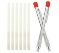 CALLARON Soapstone Pen Holder Set with 2 Removable Soapstone Marking Pens and 6 Replacement Refills, Welders Pencil Kit for Steel, Aluminum, and Cast Marking in Welding and Fabrication