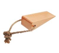 CALLARON Solid Beech Wood Door Wedge with Natural Jute Rope Triangle Door Stopper and Gap Sealing for Home and Office Use