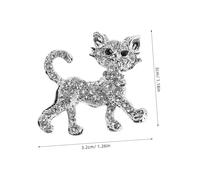 CALLARON Sparkling Rhinestone Cat Brooch Pin for Women Alloy Cute Kitten Lapel Pin Versatile Clothes Accessory Charming Animal Jewelry Gift for Wedding and Special Occasions