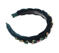 CALLARON Sparkling Rhinestone Christmas Headband for Women Birthday Headwear Fashion Headpiece Snowflakes and Stockings Decor for Parties