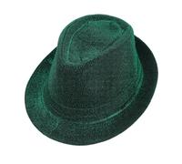 CALLARON St Patricks Day Velvet Sequin Cowboy Hat Breathable Comfortable Unisex Fedora for Adults Teens Holiday Party Accessories Irish Festival Celebration