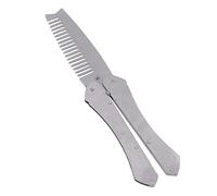 CALLARON Stainless Steel Beard Comb Mustache Hair Grooming Tool for Men Home and Barber Salon