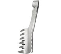 CALLARON Stainless Steel Buffet Food Tongs with Comb Design, Noodle and Bread Clip Kitchen Tool for Baking and Serving Desserts, Sturdy Food Service Utensil for Catering and Home Use