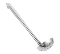 CALLARON Stainless Steel Slotted Spoon with Hook, Thickened Metal Cooking Skimmer Ladle for Serving and Straining, Long Handle Utensil for Salad Bars and Buffets, Easy Storage Kitchen Tool