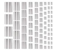 CALLARON Stainless Steel Wire Rope Crimping Loop Sleeves Aluminum Cable Ferrules 320pcs with Double Holes Corrosion Resistant with Long Life Span for Wedding and Farmer Work