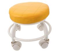 CALLARON Swivel Foot Stool Rolling Wheels Multi-function Stool for Beauty Salons
