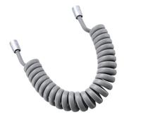 CALLARON Telescopic Shower Hose with Smooth Pu Spring Surface and Automatic Shrink Function, Flexible Replacement Water Hose for Hand Wash and Toilet Bathroom Accessory, 2m Length