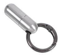 CALLARON Titanium Alloy Pill Box Keychain Compact Pill Holder Small Metal Medicine Organizer for Travel Lightweight Essentials Storage