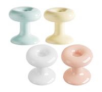 CALLARON Toilet Button Pusher Heart Shape 4pcs Plastic Toilet Flush Aid for Public Places Easy Water Conservation