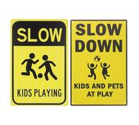 CALLARON Traffic Street Sign 2Pcs Playing Caution Signs Easy Installation for School Zones