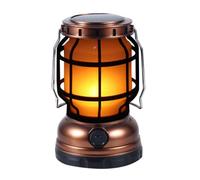 CALLARON USB Rechargeable LED Camping Lantern Retro Copper Outdoor Handheld Light Multipurpose Emergency Lamp for Hiking and Home Use