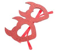 CALLARON Valentine’S Day Heart-Shaped Glasses Devil Horns Frame, Yellow Party Sunglasses for Women, Wedding and Singles Party Accessories