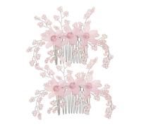 CALLARON Vintage Bridal Hair Comb with Acrylic Crystal Flowers Lightweight Wedding Hair for Brides and Bridesmaids Elegant Handmade Side Hairpin for Classic and Modern Gowns
