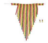 CALLARON Vintage Handmade Wooden Beaded Necklace Lightweight Retro Court Style Chunky Jewelry for Women Versatile Bohemian Office and Special Occasion Accessory