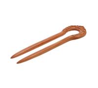 CALLARON Vintage U-shaped Wood Hair Stick Pin for Women Chinese Traditional Handmade Hair Fork Smooth Polished Hairpin for Updos Chignon and Daily Use Elegant Retro Accessory