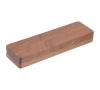CALLARON Walnut Wood Single Pen Display Case Handmade Solid Wood Flip Lid Pen Storage Organizer Decorative Suitable for Office