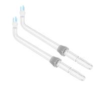 CALLARON Water Flosser Replacement Tips with Gentle Massage 2pcs Acrylic Oral Irrigator Accessories and Advanced Plaque Removal for Implants and Braces for Home DIY Oral Experience