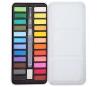 CALLARON Watercolour Paint Set, Portable Travel Kit with Mixing Plate | Highly Concentrated Pigments, Vivid Colour Selection, for Sketchbook Use, Art Class Sessions, Outdoor Sketching