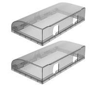 CALLARON Waterproof Double Socket Cover Adhesive Protective Box 7.9X4.7X2In Thickened Splash-Proof Outlet Protector for Bathroom and Kitchen Switches