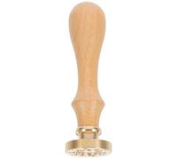 CALLARON Wax Sealing Stamp Envelope Seal Stamp Vintage Khaki Copper Wood Smooth and Shiny Decorative Pattern for Posting on Invitation Cards and Document Decoration