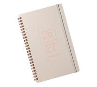 CALLARON Weekly Organizer Planner, Personal Planner Organizer, Beige PU Hardcover, 2026-2027 Academic Calendar, Habit Tracker Journal, for Meetings and Class Schedules, Busy Individuals