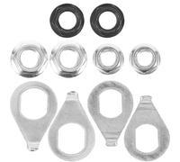 CALLARON Wheel Flange Nuts and Protective Axle Nuts M8 M9.5 12Pcs Fastening Washers Set for Cycling Repair Tasks Random Color