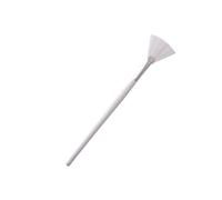 CALLARON White Fan Shape Mask Brush with Long Wooden Handle Professional DIY Skin Care Tool for Smooth Application of Facial Masks Comfortable Grip for Hard to Reach Areas