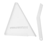 CALLARON White Triangular Pill Counting Tray with Three Compartments and Corner Spout, Made of Sturdy Abs Material, Easy to Clean and Prevents Pills from Rolling or Spilling, for Travel