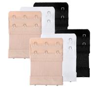 CALLARON Women's Bra Extender - Bra Extenders 3 Hooks Set of 3, Adjustable Bras Strap Extensions Buckle, Soft Comfortable Elastic Swimsuit Maternity BRA Back Strap(Black/Beige/Nude)
