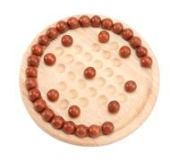 CALLARON Wooden Board Games Set, 5. 5 Inch Round Classical Chess & Peg Card, Travel Cognitive Educational Toys for Kids & Adults, Family Logic Puzzle Game