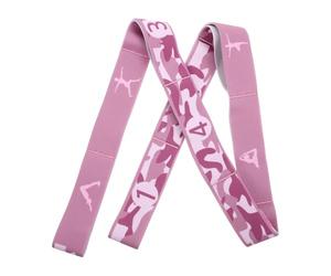 CALLARON Yoga Resistance Stretch Band with Digital Markings, Camouflage Pink Elastic Stretching Belt for Ballet, Pilates, and Full Body Fitness Training